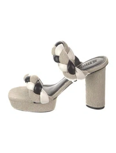 Pre-owned Mercedes Castillo Colorblock Pattern Espadrilles In Neutral