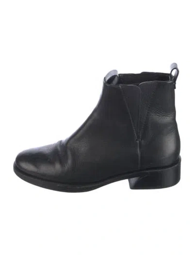 Pre-owned Mercedes Castillo Leather Chelsea Boots In Black