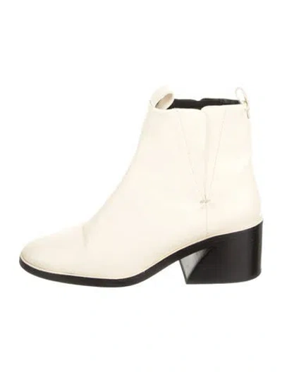 Pre-owned Mercedes Castillo Leather Chelsea Boots In Neutrals