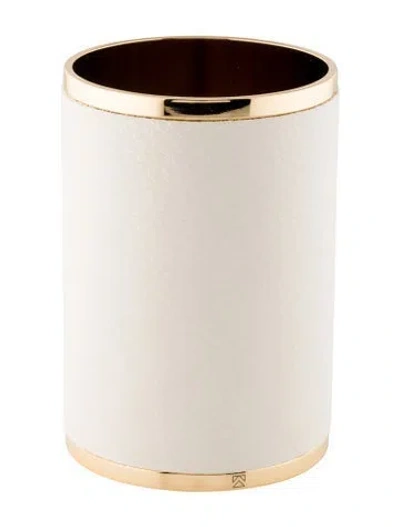 Pre-owned Mercedes Castillo Leather Cuff, 8" In Neutral