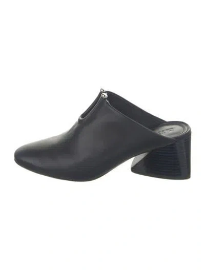 Pre-owned Mercedes Castillo Leather Mules In Blue