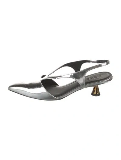 Pre-owned Mercedes Castillo Leather Slingback Pumps