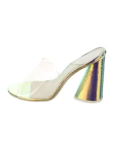 Pre-owned Mercedes Castillo Slides In Green