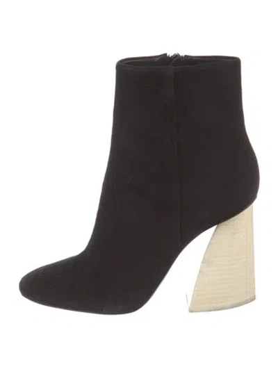 Pre-owned Mercedes Castillo Suede Boots In Black