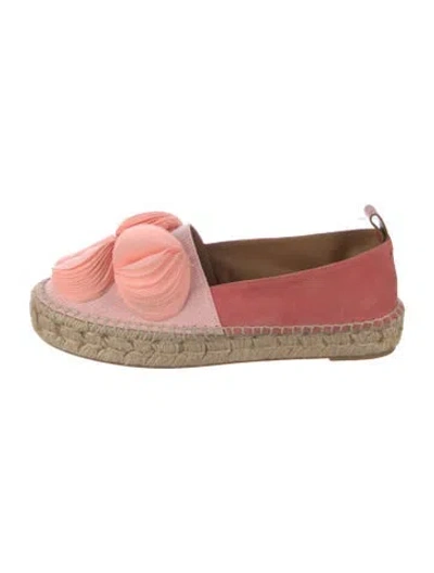 Pre-owned Mercedes Castillo Suede Espadrilles In Pink