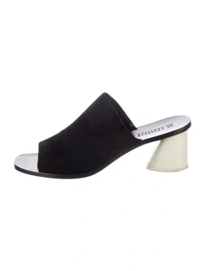 Pre-owned Mercedes Castillo Suede Slides In Blue