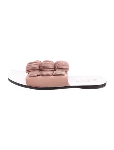 Pre-owned Mercedes Castillo Suede Slides In Pink