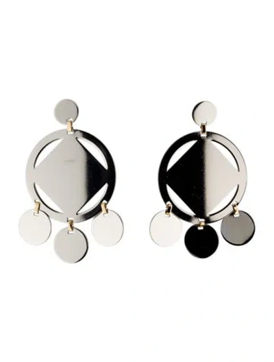 Pre-owned Mercedes Castillo Two-tone Cutout Small Drop Earrings In Multi