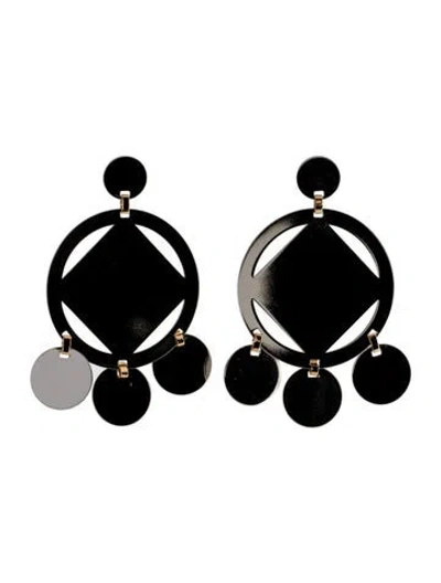 Pre-owned Mercedes Castillo Two-tone Cutout Small Drop Earrings In Multi