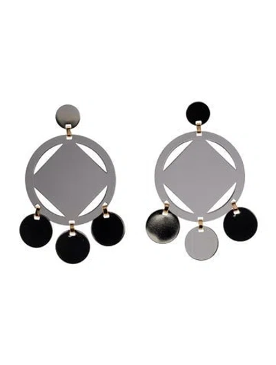 Pre-owned Mercedes Castillo Two-tone Small Cutout Drop Earrings In Multi