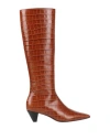 Mercedes Castillo Woman Knee Boots Brown Size 10.5 Soft Leather In Brown
