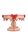 Mercedes Salazar Bow Party  Cake Stand In Red