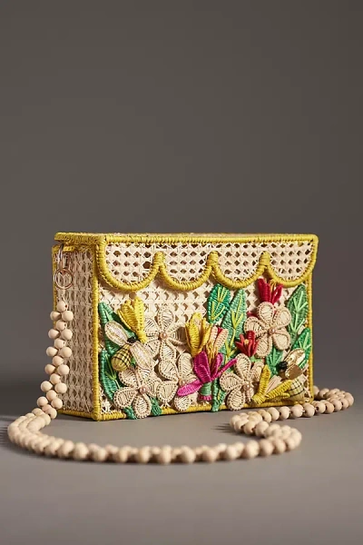 Mercedes Salazar Flower And Bee Handbag In Multicolor