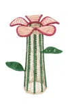 Mercedes Salazar Flower Palm Big Candle Holder In Multi