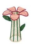 Mercedes Salazar Flower Palm Medium Candle Holder In Multi
