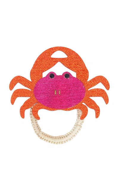 Mercedes Salazar Happy Crab Napkin Ring In Multi