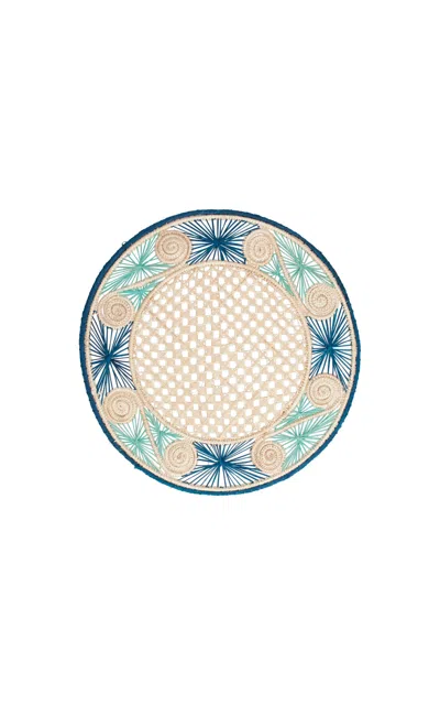 Mercedes Salazar Jungle Blue Placemat In Multi