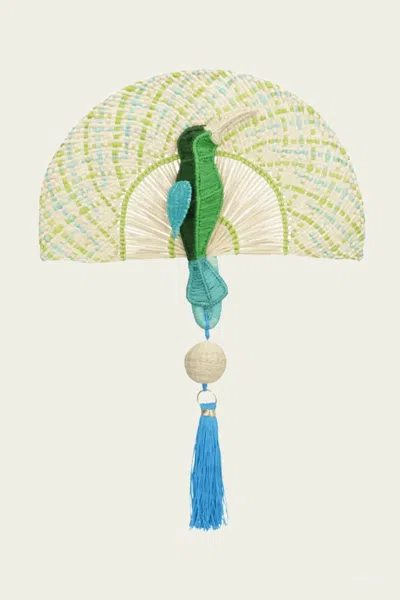 Mercedes Salazar Jungle Parrot Fan In Yellow