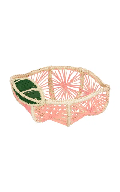 Mercedes Salazar Lemon Pink Basket In Multi