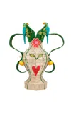 Mercedes Salazar Parrots Love Flower Vase In Neutral