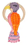 Mercedes Salazar Purple Bird Napkin Ring In Multi