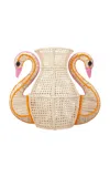 Mercedes Salazar Two Swans Flower Vase In Multi