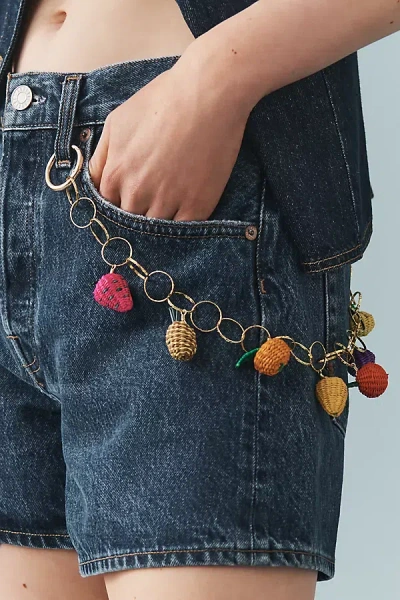Mercedes Salazar Woven Fruit Charm Pant Chain