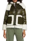 Mercer Collective Women's Dana Mixed-media Hooded Down Coat In Multi