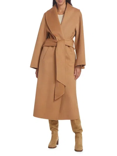 Mercer Collective Women's Grace Wrap Wool Coat In Brown