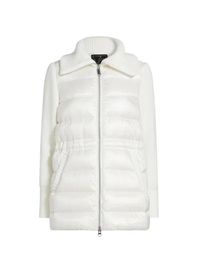 Mercer Collective Women's Mac Mixed-media Down Coat In White