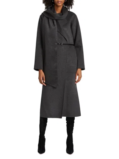 Mercer Collective Women's Victoria Shawl Collar Maxi Wool Coat In Gray