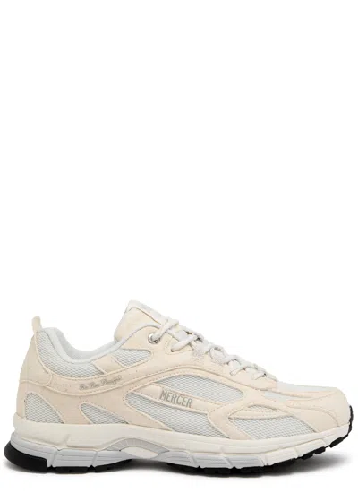Mercer Re-run Panelled Mesh Trainers In Off White