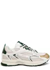 Mercer Re-run Panelled Mesh Trainers In White And Green