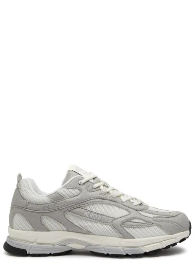 Mercer The Re-run Pineapple Panelled Mesh Sneakers In Gray