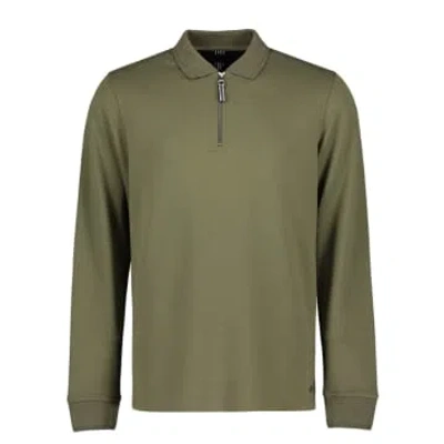 Mercery Legra Zip Neck Lux L/s Jersey Polo In Neutrals