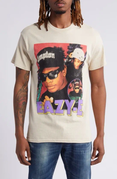 Merch Traffic Eazy-e Cotton Graphic T-shirt In Tan