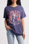 Merch Traffic Fleetwood Mac 1977 Tour Graphic T-shirt In Navy