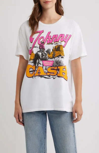 Merch Traffic Johnny Cash Graphic T-shirt In White