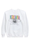 Merch Traffic Kids' Nirvana Lotus Cotton Graphic Sweatshirt In White