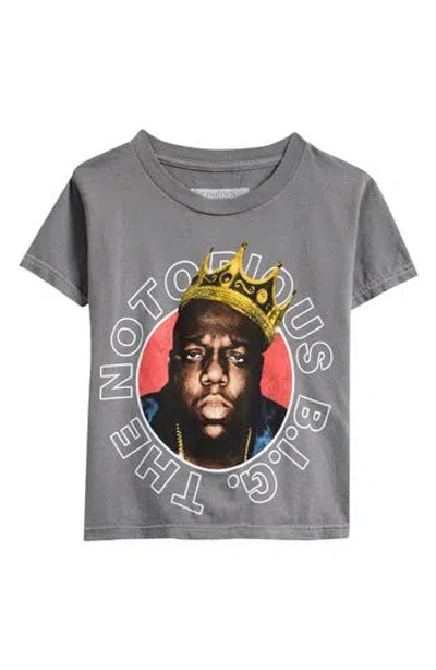 Merch Traffic Kids' Notorious B.i.g. Cotton Graphic T-shirt In Gray
