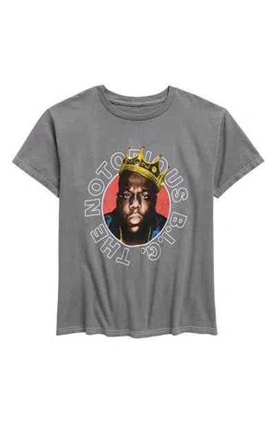Merch Traffic Kids' Notorious B.i.g. Cotton Graphic T-shirt In Gray