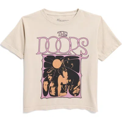 Merch Traffic Kids' The Doors Vintage Cotton Graphic T-shirt In Sand Pigment Dye
