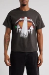 Merch Traffic Metallica Master Of Puppets Album Graphic T-shirt In Black Pigment Dye