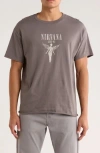 Merch Traffic Nirvana Live '93 Graphic T-shirt In Gray
