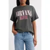 Merch Traffic Nirvana Silver Cotton Graphic T-shirt