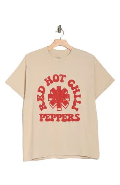 Merch Traffic Red Hot Chili Peppers Cotton Graphic T-shirt In Sand