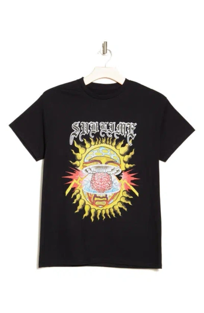 Merch Traffic Sumblime Brain Sun Graphic T-shirt In Black