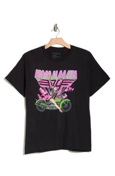 Merch Traffic Van Halen Motorcycle Cotton Graphic T-shirt In Black