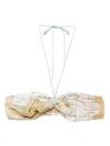 Merci Abstract-print Bandeau Top In Neutrals