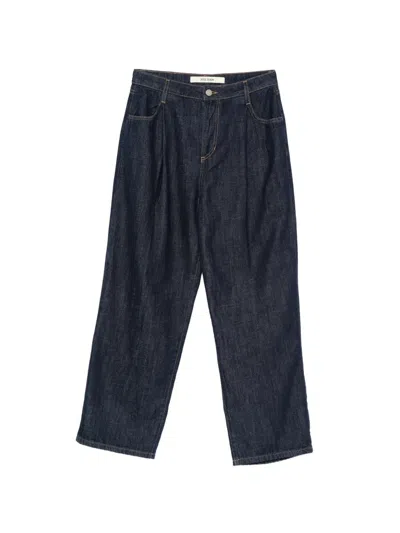 Merci Barbra Pleated Jeans In Blue